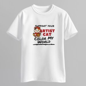 Áo Thun Mèo Hoạ Sĩ dễ thương - Artist Cat - Cute Jobs Collection